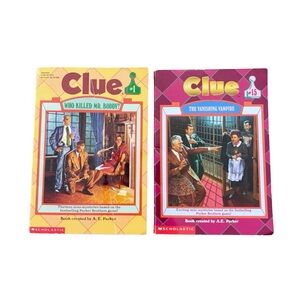 Vintage 90s Scholastic Clue Kids Mystery Books